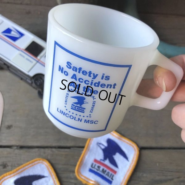 画像10: 70s Vintage Galaxy Milk Glass Mug USPS U.S. Mail (M362)