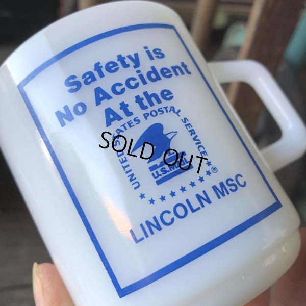 画像8: 70s Vintage Galaxy Milk Glass Mug USPS U.S. Mail (M362)