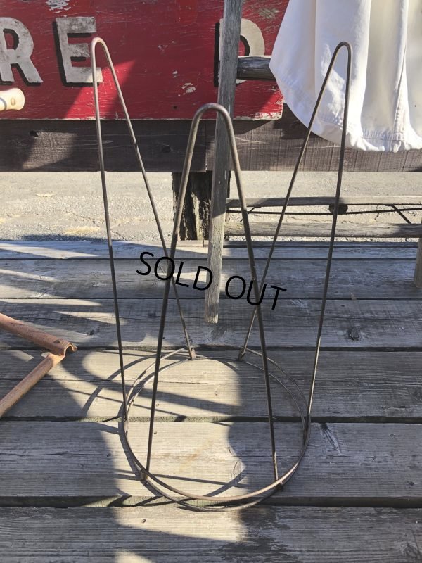 画像15: Vintage Laundry Wire Hamper Canvas Duffel Bag (M366) 