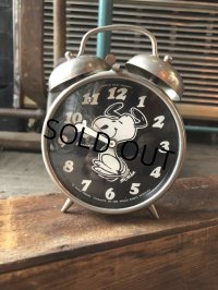 70s Vintage Snoopy Twin Bell Blessing Alarm Clock (M369)