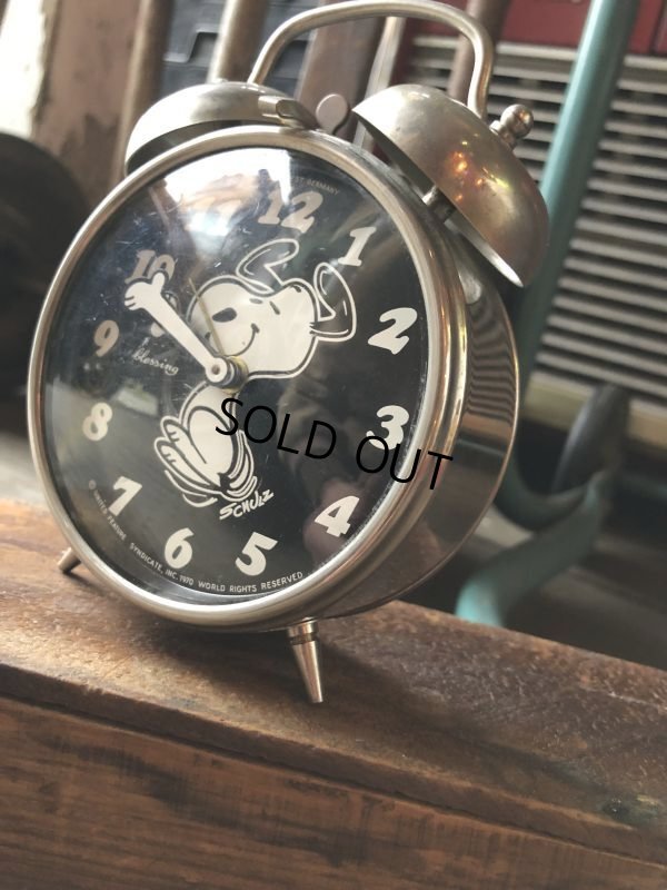 画像3: 70s Vintage Snoopy Twin Bell Blessing Alarm Clock (M369)