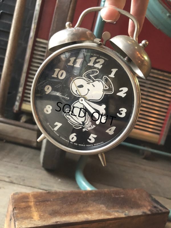 画像10: 70s Vintage Snoopy Twin Bell Blessing Alarm Clock (M369)