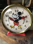 画像1: 70s Vintage Bradley Disney Mickey Mouse Animated Action Alarm Clock (M368) (1)