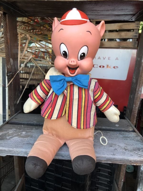 画像1: 60s Vintage Mattel Pull String Talking Porky Pig (M371)