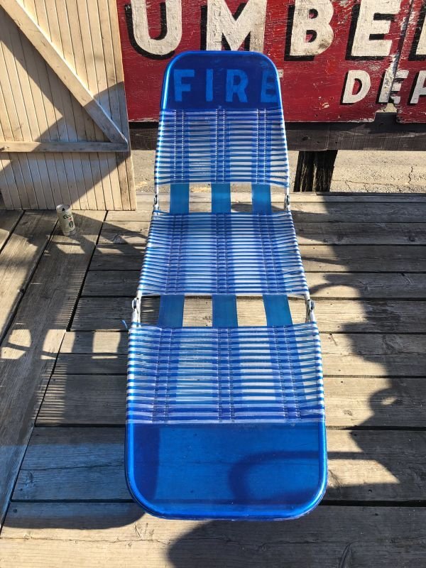 画像1: Vintage Folding Lawn Chair Long (M375)