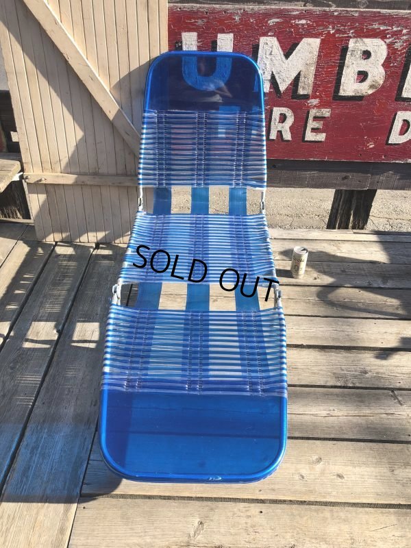 画像1: Vintage Folding Lawn Chair Long (M374)