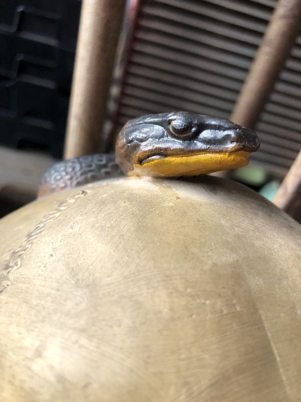 画像19: Rare ! Vintage Skeleton Skull & Snake Figurine Statue Hard to Find !!! (M382)