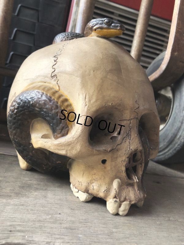 画像13: Rare ! Vintage Skeleton Skull & Snake Figurine Statue Hard to Find !!! (M382)