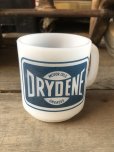 画像1: Vintage Gasbake Milk Glass Mug DRYDENE MOTOR OIL (M383)  (1)