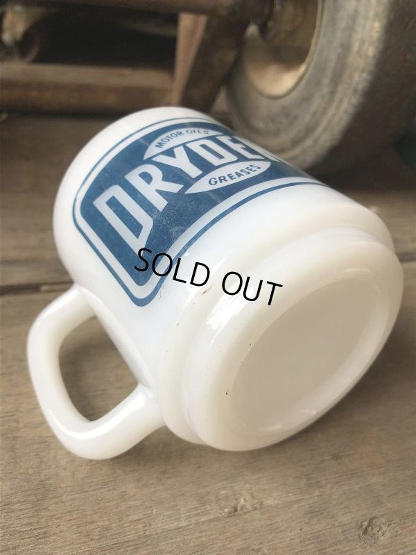 画像4: Vintage Gasbake Milk Glass Mug DRYDENE MOTOR OIL (M383) 