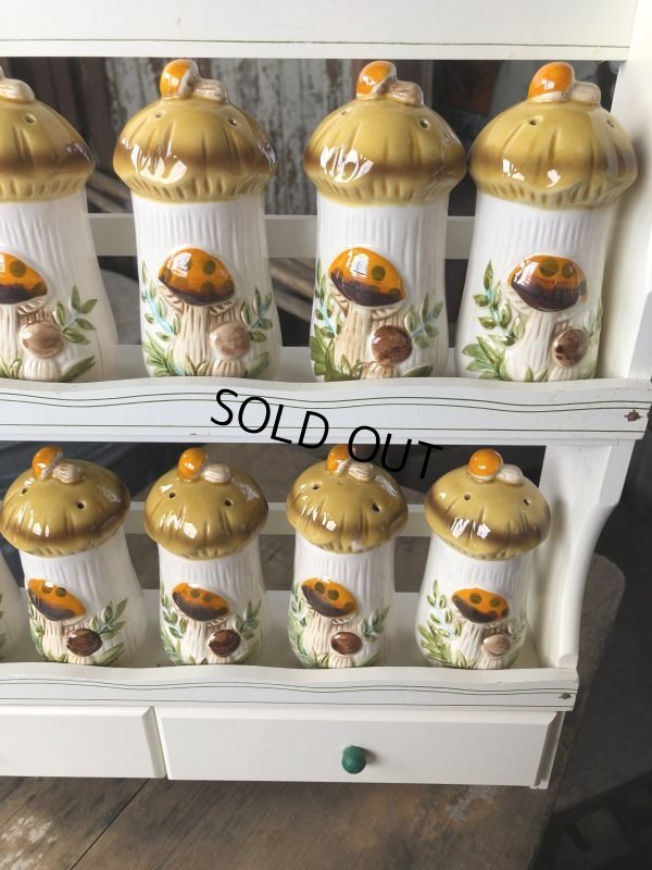 画像14: 70s Vintage Sears Merry Mushrooms kitchen Coordinates Spice Rack N.O.S (M388)