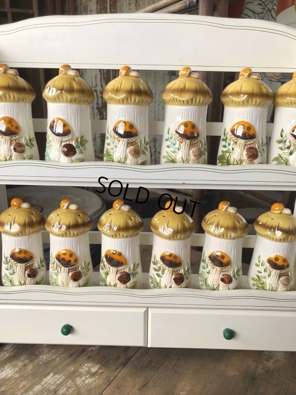 画像12: 70s Vintage Sears Merry Mushrooms kitchen Coordinates Spice Rack N.O.S (M388)