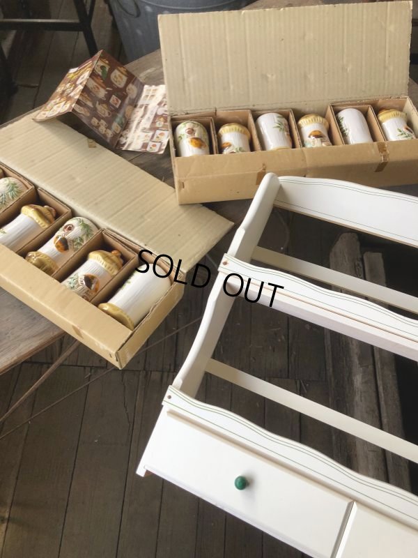 画像18: 70s Vintage Sears Merry Mushrooms kitchen Coordinates Spice Rack N.O.S (M388)