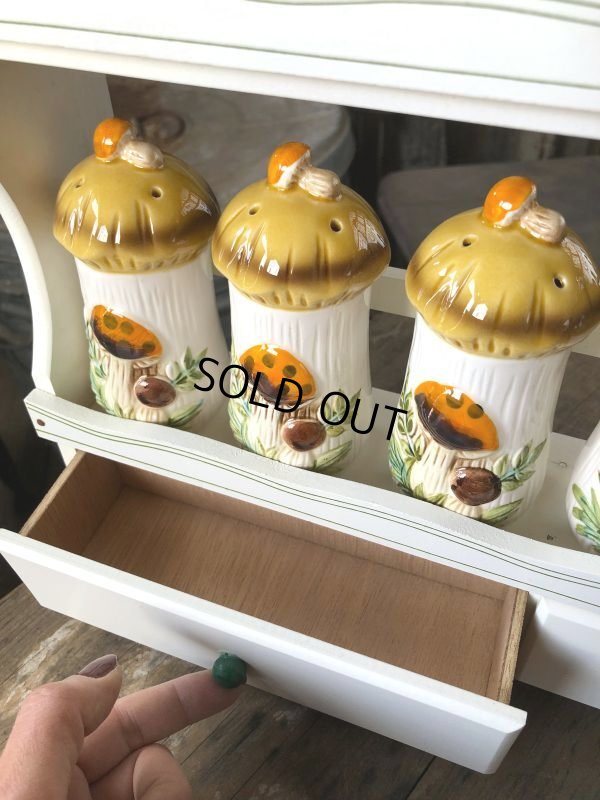 画像3: 70s Vintage Sears Merry Mushrooms kitchen Coordinates Spice Rack N.O.S (M388)