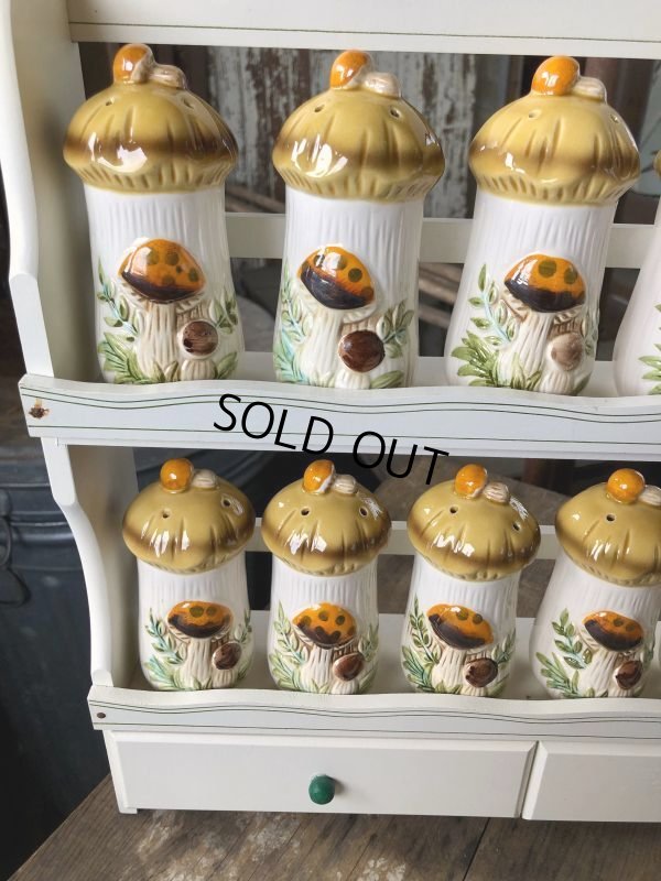 画像10: 70s Vintage Sears Merry Mushrooms kitchen Coordinates Spice Rack N.O.S (M388)