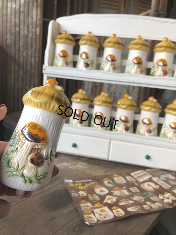 画像9: 70s Vintage Sears Merry Mushrooms kitchen Coordinates Spice Rack N.O.S (M388)