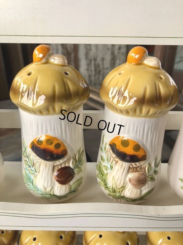 画像26: 70s Vintage Sears Merry Mushrooms kitchen Coordinates Spice Rack N.O.S (M388)