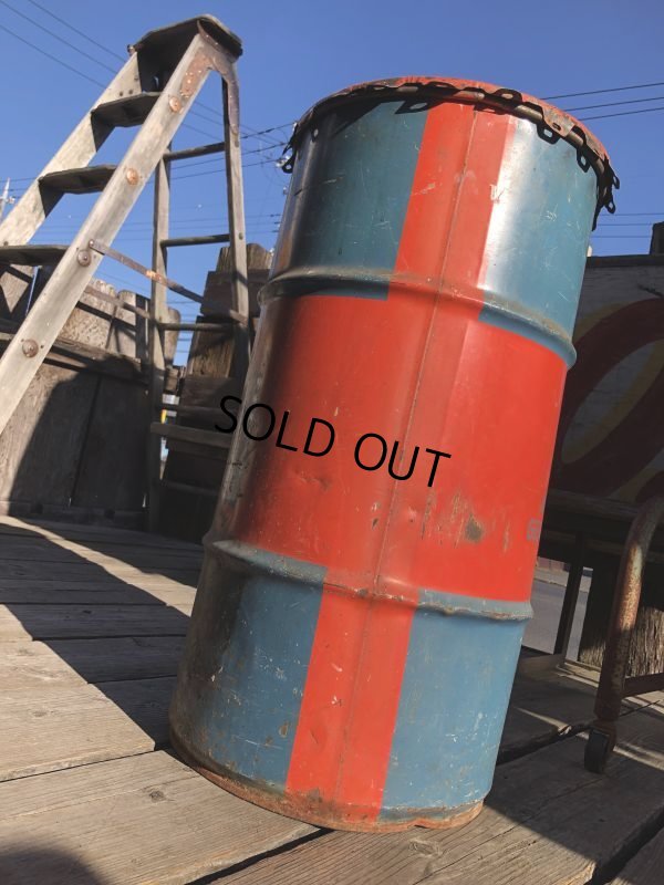 画像3: Vintage Drum Oil Can Gulf Muliti-Porpose Gear Lubricant 90 16 U.S. GALLONS (M394)