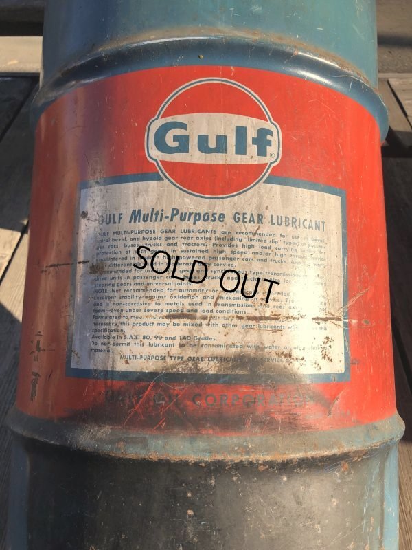 画像12: Vintage Drum Oil Can Gulf Muliti-Porpose Gear Lubricant 90 16 U.S. GALLONS (M394)