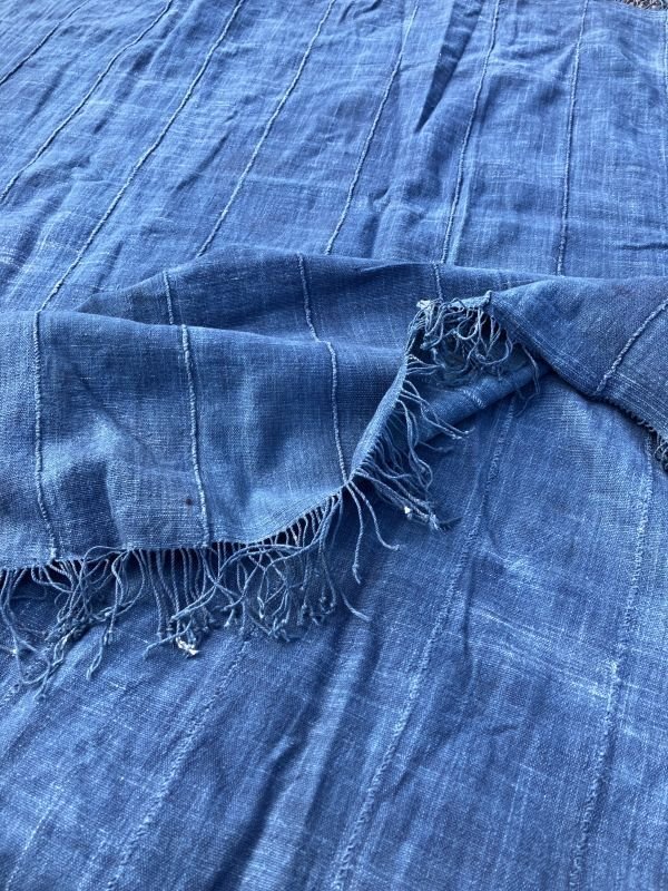 画像11: Vintage African Indigo Fabric Cloth Rag (M398) 