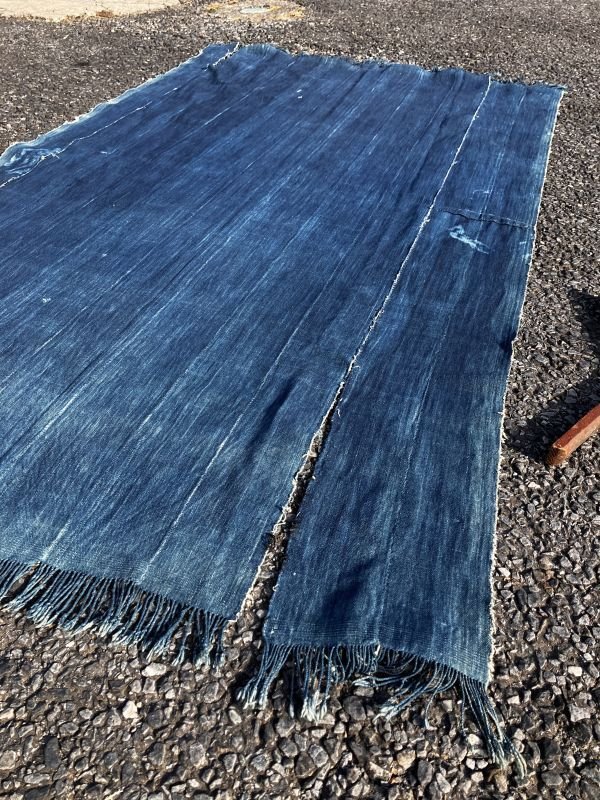 画像16: Vintage African Indigo Fabric Cloth Rag (M396) 