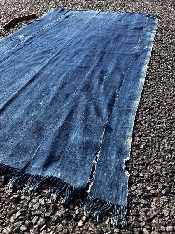 画像15: Vintage African Indigo Fabric Cloth Rag (M396) 