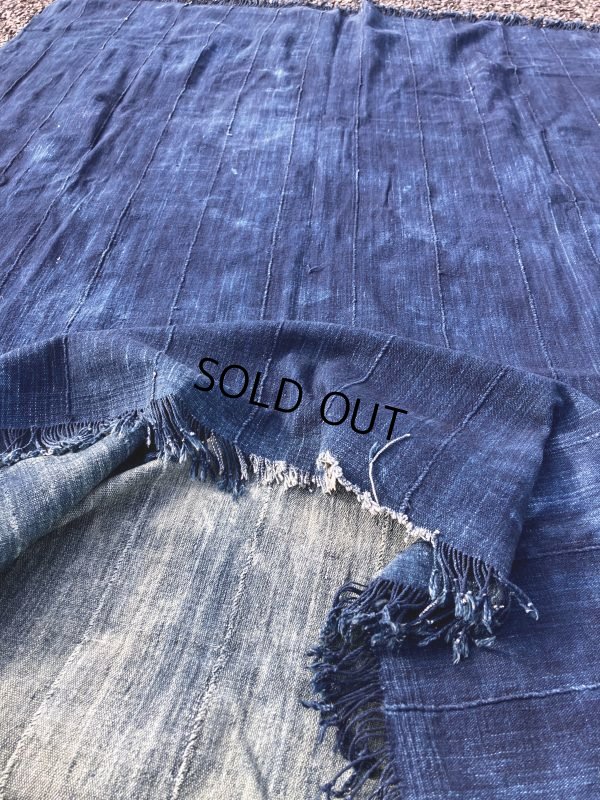 画像12: Vintage African Indigo Fabric Cloth Rag (M397) 