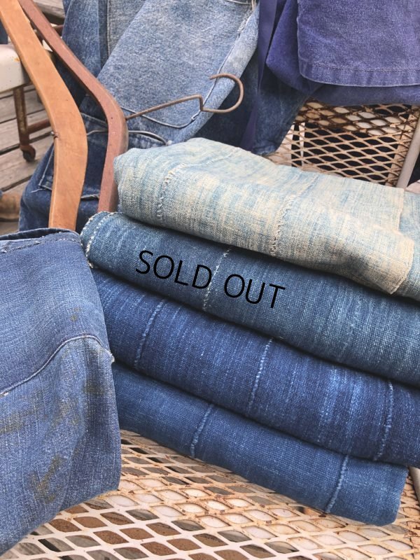 画像20: Vintage African Indigo Fabric Cloth Rag (M395) 