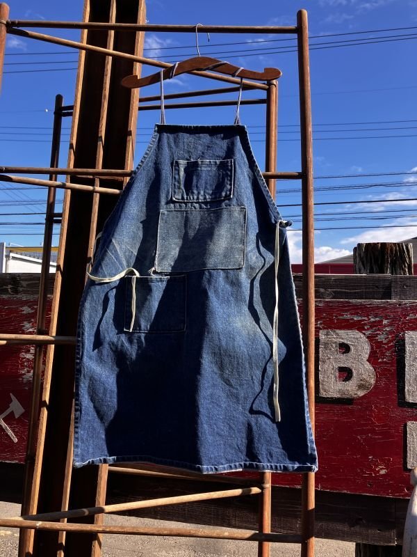 画像1: Vintage Work Apron Denim (M400) 