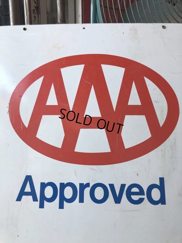 画像9: 90s Vintage AAA Approved Double Sided Metal Sign (M410)
