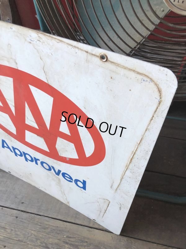 画像12: 90s Vintage AAA Approved Double Sided Metal Sign (M410)