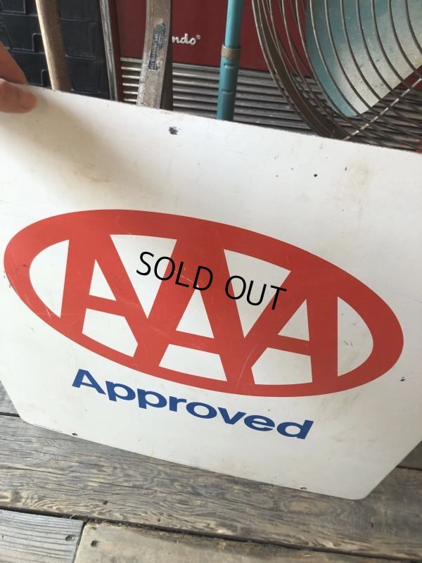 画像10: 90s Vintage AAA Approved Double Sided Metal Sign (M410)