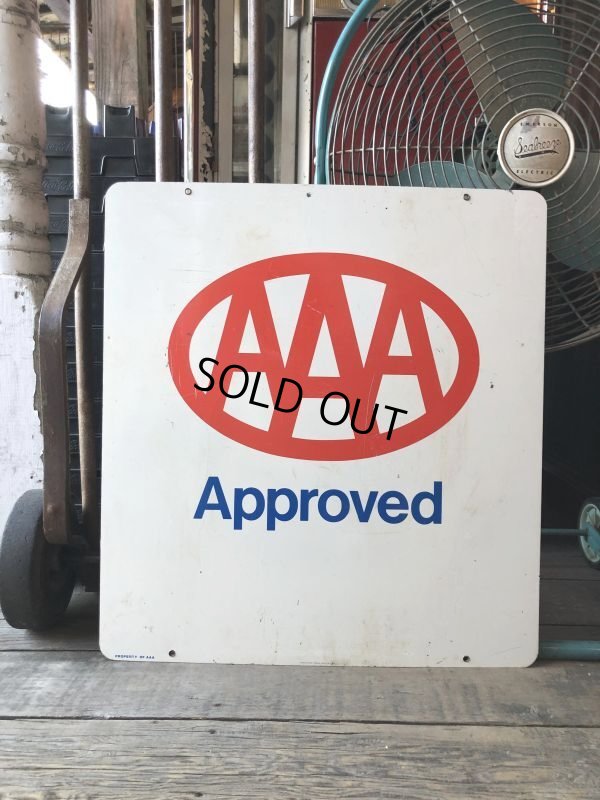 画像2: 90s Vintage AAA Approved Double Sided Metal Sign (M410)