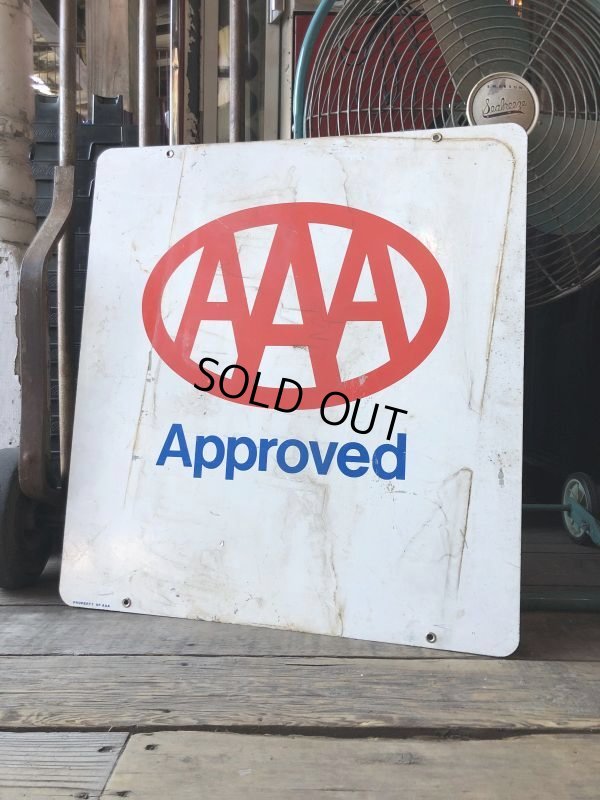 画像11: 90s Vintage AAA Approved Double Sided Metal Sign (M410)