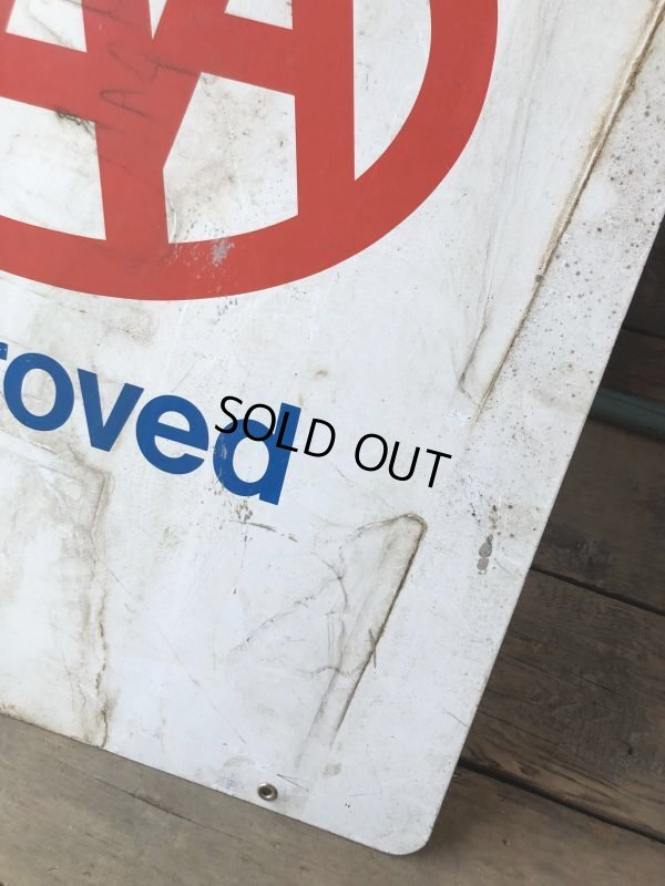 画像16: 90s Vintage AAA Approved Double Sided Metal Sign (M410)