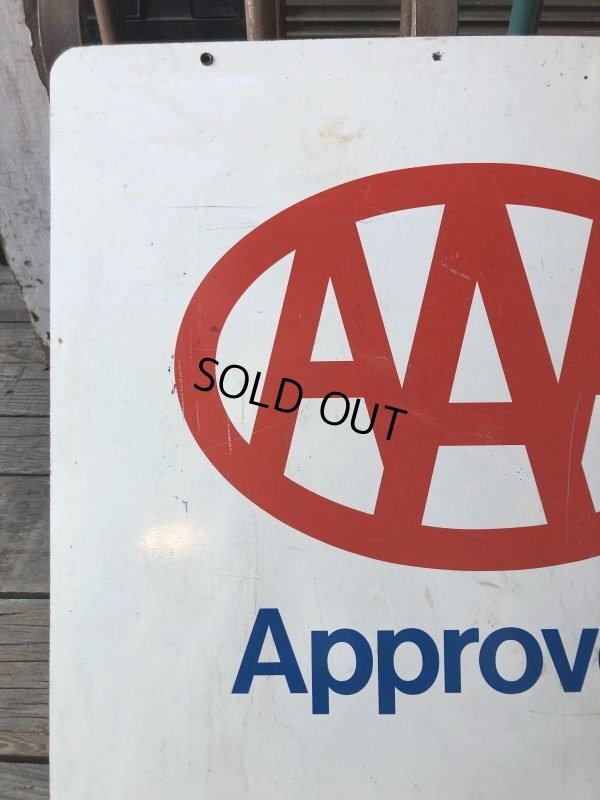 画像3: 90s Vintage AAA Approved Double Sided Metal Sign (M410)