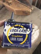 Vintage LOCK-EASE Lock Fluid Can (M414)