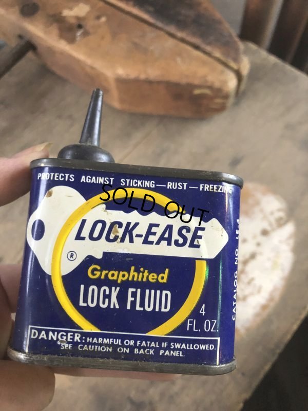 画像1: Vintage LOCK-EASE Lock Fluid Can (M414)