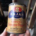 Vintage RAJAH Ground Cayenne Pepper Can (M422)