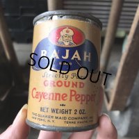 Vintage RAJAH Ground Cayenne Pepper Can (M422)