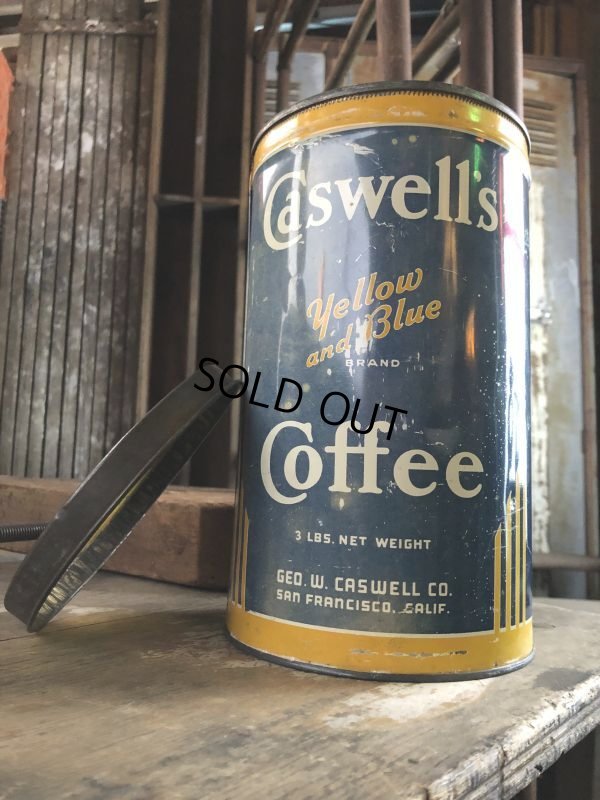 画像1: Vintage Caswell's Coffee 3 LBS Can (M428)