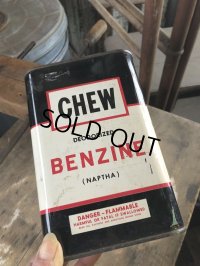 Vintage CHEW Benzine 1 U.S. Quart Can (M430)