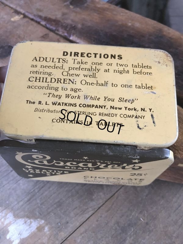 画像5: Vintage Cascarets Brand Chocolate Flavor Tablets Can (M426)