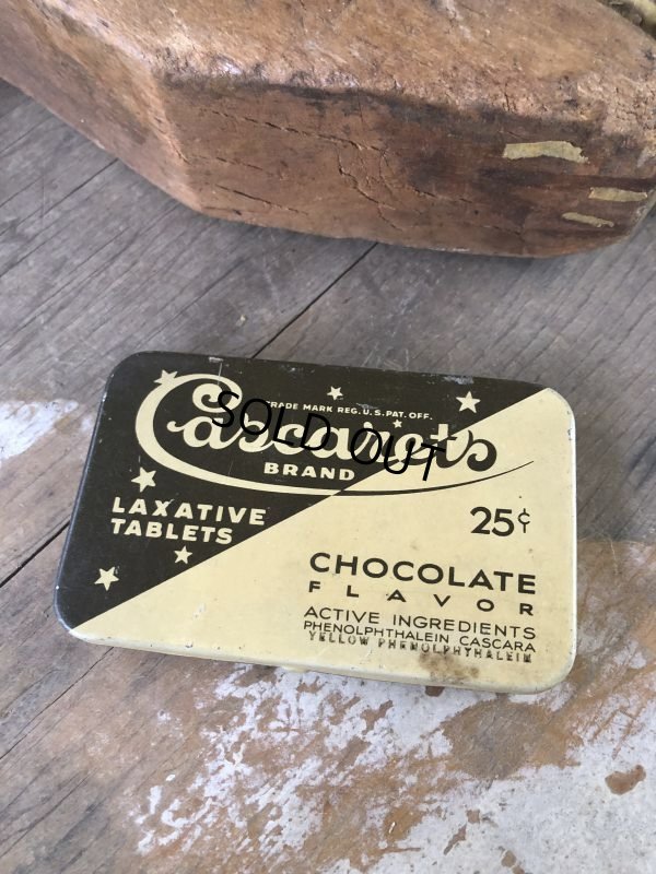 画像6: Vintage Cascarets Brand Chocolate Flavor Tablets Can (M426)