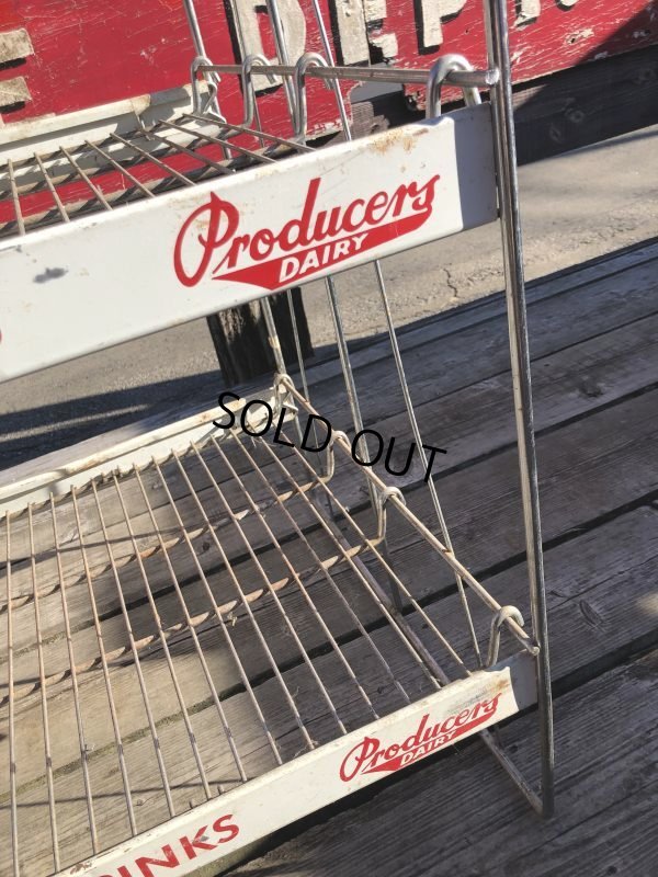 画像25: 【店舗引きり限定】 Vintage Advertising Producer's Dairy Grocery Store Display Rack (M437) 