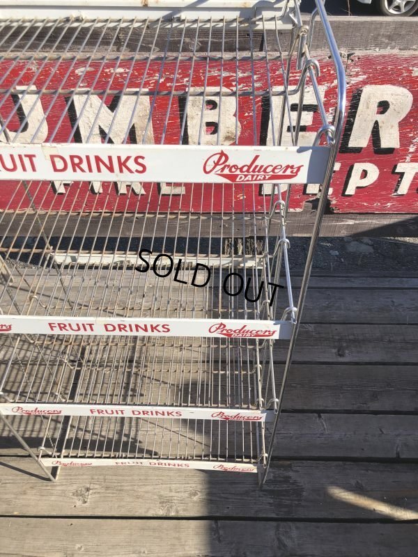 画像9: 【店舗引きり限定】 Vintage Advertising Producer's Dairy Grocery Store Display Rack (M437) 
