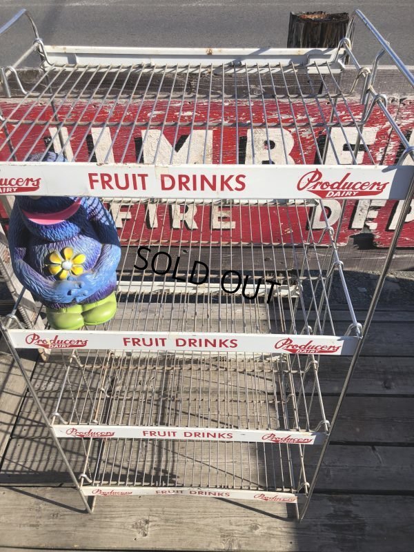 画像2: 【店舗引きり限定】 Vintage Advertising Producer's Dairy Grocery Store Display Rack (M437) 