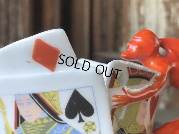 画像33: Antique Royal Bayreuth Red Devil Playing Cards Porcelain Creamer Pitcher (M438)