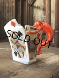 Antique Royal Bayreuth Red Devil Playing Cards Porcelain Creamer Pitcher (M438)