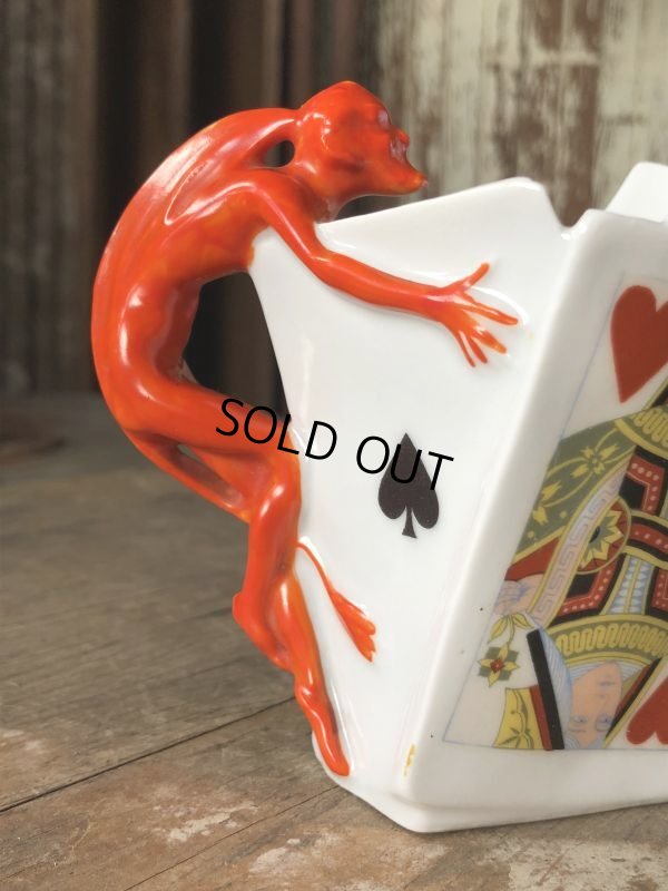 画像12: Antique Royal Bayreuth Red Devil Playing Cards Porcelain Creamer Pitcher (M438)